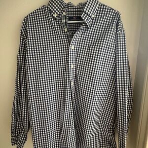 Vineyard Vines Navy and White Checkered Shirt